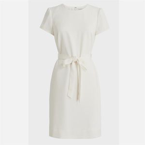 NWT J Crew Belted Short Sleeve Dress in Ivory, size 12